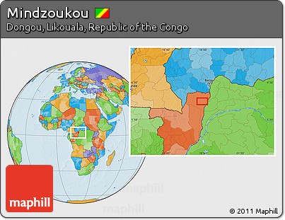 Political Location Map of Mindzoukou