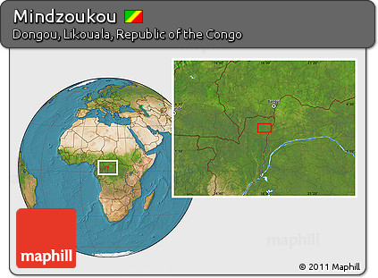 Satellite Location Map of Mindzoukou