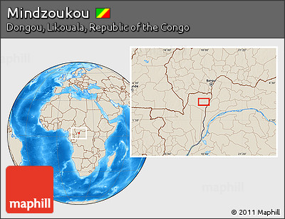 Shaded Relief Location Map of Mindzoukou
