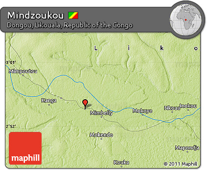 Physical Map of Mindzoukou
