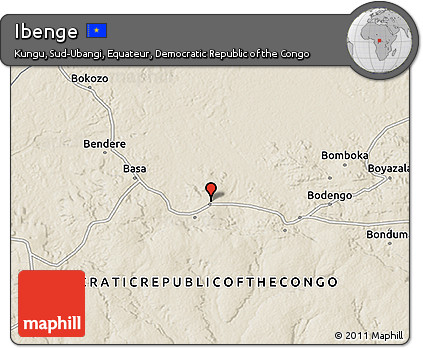 Shaded Relief 3D Map of Ibenge