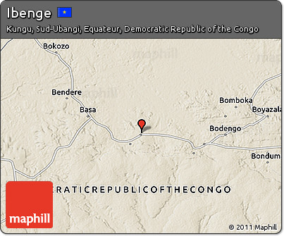 Shaded Relief 3D Map of Ibenge