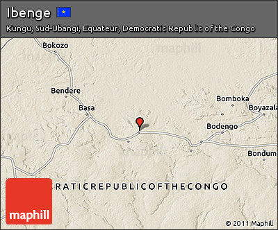 Shaded Relief 3D Map of Ibenge
