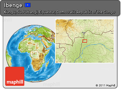 Physical Location Map of Ibenge