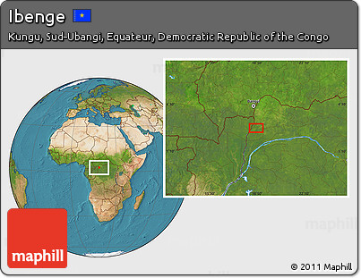 Satellite Location Map of Ibenge