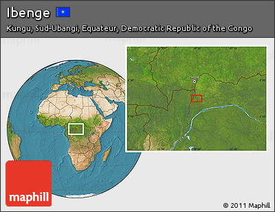Satellite Location Map of Ibenge