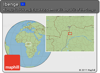 Savanna Style Location Map of Ibenge