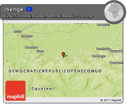 Physical Panoramic Map of Ibenge