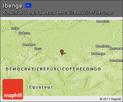 Physical Panoramic Map of Ibenge
