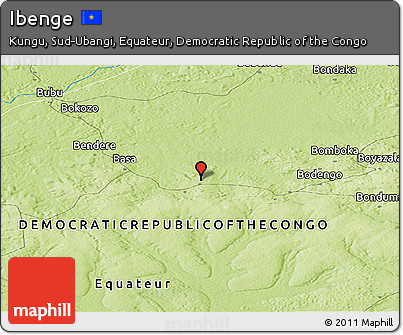 Physical Panoramic Map of Ibenge