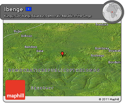 Satellite Panoramic Map of Ibenge