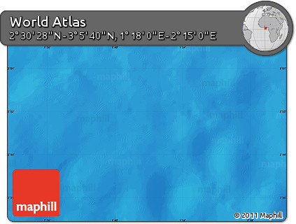 Physical Map of the Area around 2° 48' 4" N, 1° 46' 29" E