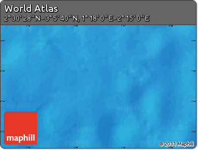 Physical Map of the Area around 2° 48' 4" N, 1° 46' 29" E