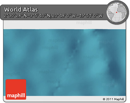 Satellite 3D Map of the Area around 2° 48' 4" N, 20° 19' 30" W