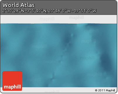 Satellite 3D Map of the Area around 2° 48' 4" N, 20° 19' 30" W