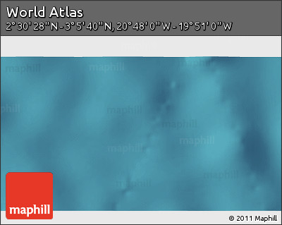 Satellite 3D Map of the Area around 2° 48' 4" N, 20° 19' 30" W