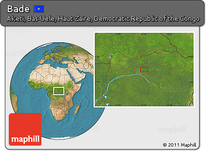 Satellite Location Map of Bade