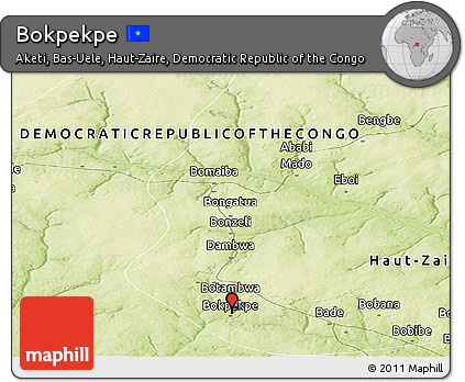 Physical Panoramic Map of Bokpekpe