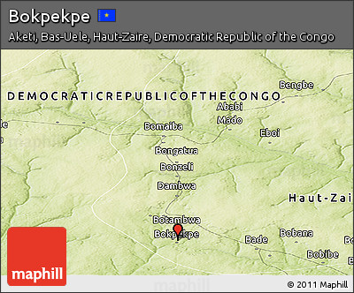 Physical Panoramic Map of Bokpekpe
