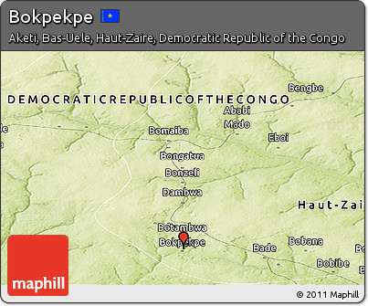 Physical Panoramic Map of Bokpekpe