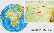 Physical Location Map of the area around 2° 48' 4" N, 23° 52' 30" E