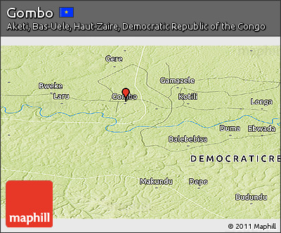 Physical Panoramic Map of Gombo
