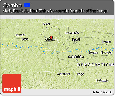 Physical Panoramic Map of Gombo
