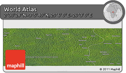 Satellite Panoramic Map of the Area around 2° 48' 4" N, 25° 34' 30" E