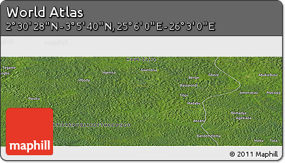 Satellite Panoramic Map of the Area around 2° 48' 4" N, 25° 34' 30" E