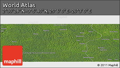 Satellite Panoramic Map of the Area around 2° 48' 4" N, 25° 34' 30" E