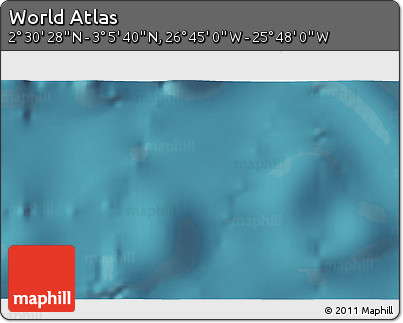 Satellite 3D Map of the Area around 2° 48' 4" N, 26° 16' 29" W