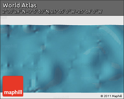 Satellite 3D Map of the Area around 2° 48' 4" N, 26° 16' 29" W
