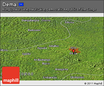 Satellite Panoramic Map of Dema