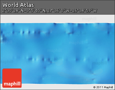 Physical 3D Map of the Area around 2° 48' 4" N, 27° 7' 30" W