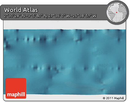 Satellite 3D Map of the Area around 2° 48' 4" N, 27° 7' 30" W