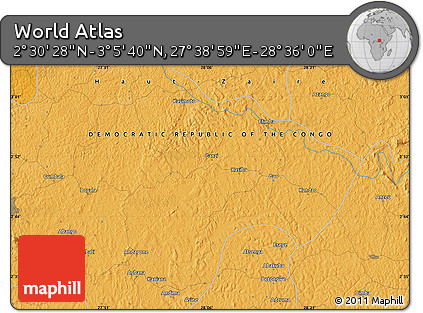 Political Map of the Area around 2° 48' 4" N, 28° 7' 30" E