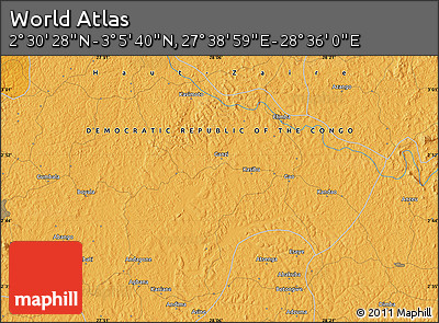 Political Map of the Area around 2° 48' 4" N, 28° 7' 30" E