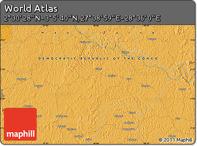 Political Map of the Area around 2° 48' 4" N, 28° 7' 30" E
