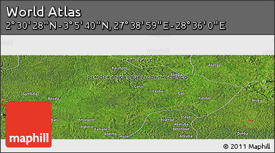 Satellite Panoramic Map of the Area around 2° 48' 4" N, 28° 7' 30" E