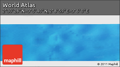 Physical Panoramic Map of the Area around 2° 48' 4" N, 2° 37' 30" E
