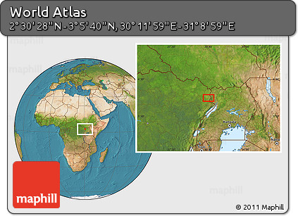 Satellite Location Map of the Area around 2° 48' 4" N, 30° 40' 29" E