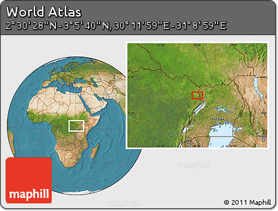 Satellite Location Map of the Area around 2° 48' 4" N, 30° 40' 29" E