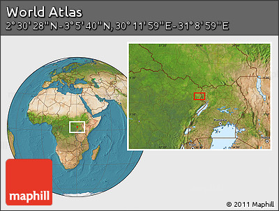 Satellite Location Map of the Area around 2° 48' 4" N, 30° 40' 29" E