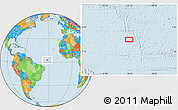 Political Location Map of the area around 2° 48' 4" N, 32° 13' 30" W