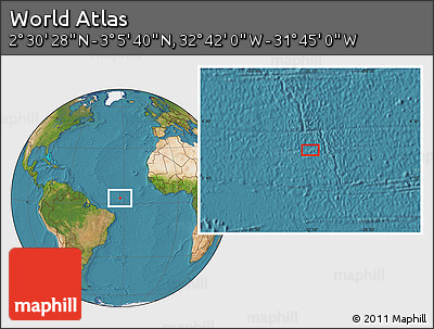 Satellite Location Map of the Area around 2° 48' 4" N, 32° 13' 30" W
