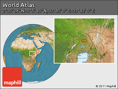 Satellite Location Map of the Area around 2° 48' 4" N, 33° 13' 30" E