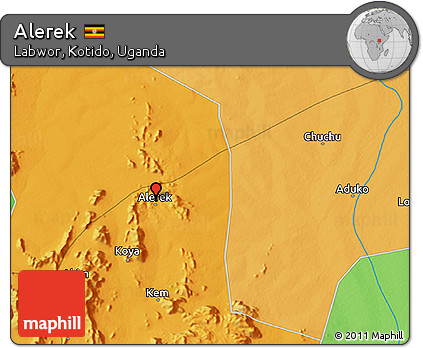 Political 3D Map of Alerek