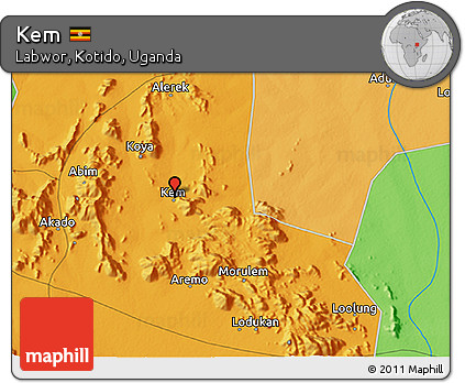 Political 3D Map of Kem