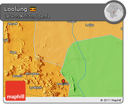 Political 3D Map of Loolung