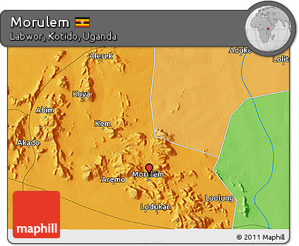 Political 3D Map of Morulem